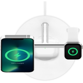 Belkin MagSafe 3-in-1-Ladegerät iPhone 12/13 Serie, weiß