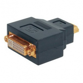 HDMI > DVI-D 24+1 (ST-BU) Adapter vergoldet Schwarz