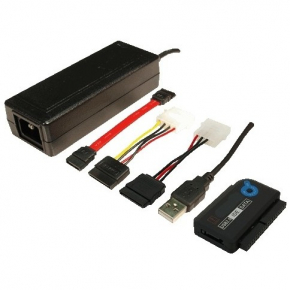 LogiLink USB 2.0 > 2,5 + 3,5 IDE + SATA Adapter Schwarz