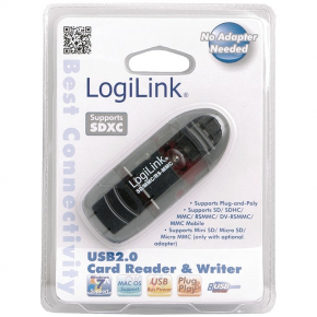 LogiLink CR0007 USB 2.0 SD/MicroSD/MMC/RS-MMC Kartenleser