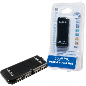 USB2.0 HUB 4Port LogiLink passiv Grey