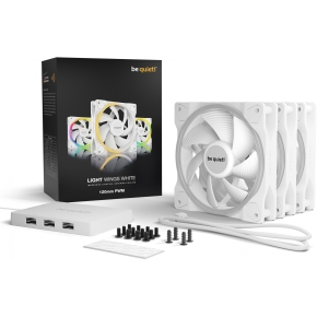 120mm be quiet! LIGHT WINGS White PWM Triple-Pack