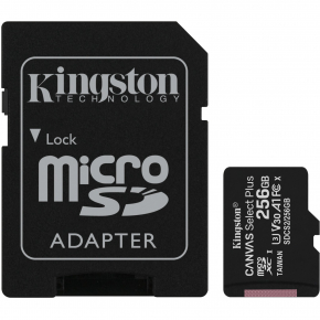 CARD 256GB Kingston Canvas Select Plus MicroSDXC 100MB/s +Adapter