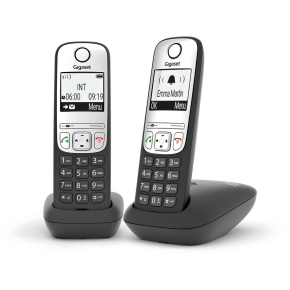 GIGASET A690A DUO mit Anrufbeantworter - schwarz/silber