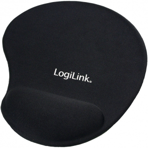 LogiLink Mauspad mit Silikongel Handballenauflage Schwarz