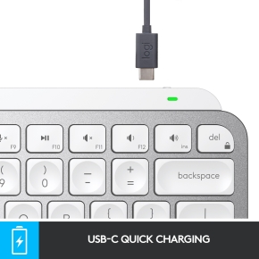Logitech MX Keys Mini - Tastatur - Hintergrundbeleuchtung Pale Gray