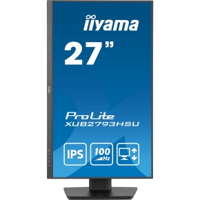 68,6cm/27 (1920x1080) iiyama ProLite XUB2793HSU-B6 16:9 FHD IPS 100Hz 1ms HDMI DP Pivot VESA Speaker Black