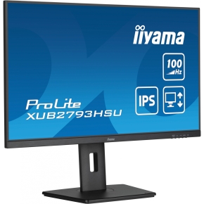 68,6cm/27 (1920x1080) iiyama ProLite XUB2793HSU-B6 16:9 FHD IPS 100Hz 1ms HDMI DP Pivot VESA Speaker Black