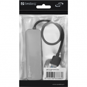 Sandberg 333-88 USB 3.0 HUB 4-Port 4xUSB 3.0 SuperSpeed Silver