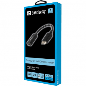 Sandberg DisplayPort 1.1 > HDMI (ST-BU) Adapter Schwarz