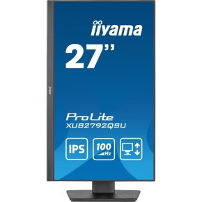 68,5cm/27 (2560x1440) iiyama ProLite XUB2792QSU-B6 16:9 WQHD IPS 100Hz 0,4ms HDMI DP USB Pivot Speaker Black