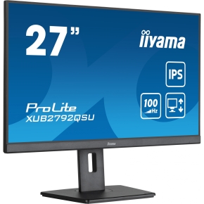 68,5cm/27 (2560x1440) iiyama ProLite XUB2792QSU-B6 16:9 WQHD IPS 100Hz 0,4ms HDMI DP USB Pivot Speaker Black