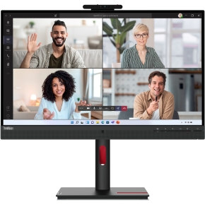 68,6cm/27 (2560x1440) Lenovo ThinkVision T27hv-30 16:9 QHD IPS 4ms 75Hz HDMI DP USB-C Speaker Pivot Black