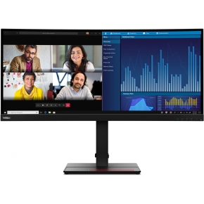 86,7cm/34 (3440x1440) Lenovo ThinkVision P34w-20 21:9 UWQHD IPS Curved 4ms 60Hz HDMI DP USB-C Speaker KVM Black