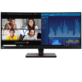 86,7cm/34 (3440x1440) Lenovo ThinkVision P34w-20 21:9 UWQHD IPS Curved 4ms 60Hz HDMI DP USB-C Speaker KVM Black