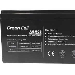 Green Cell Ersatzbatterie AGM06 12V/9Ah