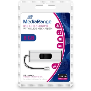 STICK 8GB MEDIARANGE MR914 3.2 Gen 1 Schwarz/Silber