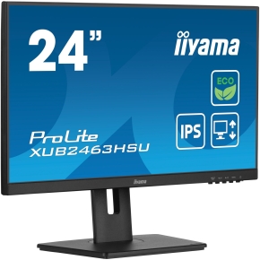 60,5cm/24 (1920x1080) iiyama Prolite XUB2463HSU-B1 16:9 FHD IPS 100Hz 3ms HDMI DP USB LS Pivot Black