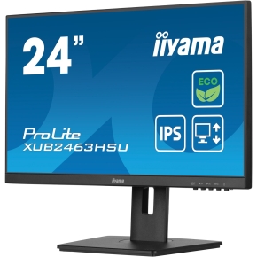 60,5cm/24 (1920x1080) iiyama Prolite XUB2463HSU-B1 16:9 FHD IPS 100Hz 3ms HDMI DP USB LS Pivot Black