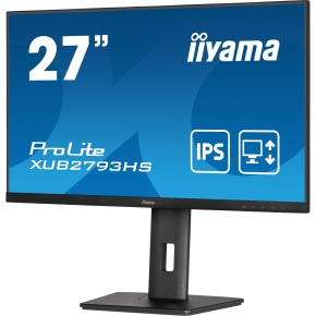 68,5cm/27 (1920x1080) Iiyama Prolite XUB2793HS-B6 16:9 FHD IPS 100Hz 1ms HDMI DP LS Pivot VESA Black