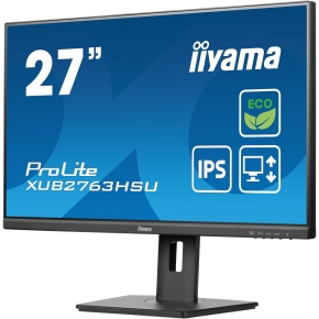 68,6cm/27 (1920x1080) iiyama Prolite XUB2763HSU-B1 16:9 FHD IPS 100Hz 3ms HDMI DP USB LS Pivot VESA Black