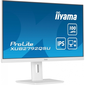 68,5cm/27 (2560x1440) iiyama Prolite XUB2792QSU-W6 16:9 WQHD IPS 100Hz 0,4ms HDMI DP USB Pivot White