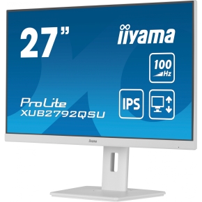 68,5cm/27 (2560x1440) iiyama Prolite XUB2792QSU-W6 16:9 WQHD IPS 100Hz 0,4ms HDMI DP USB Pivot White