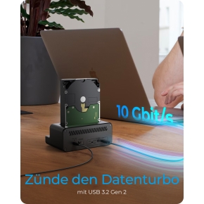 ICY BOX IB-2914MSCL-C31 Klon- und DockingStation für M.2 NVMe SSD und 3.5/2.5 SATA HDD/SSD