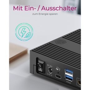 D Dockingtation 4xUSB-A/2xUSB-C/2xHDMI/DisplayPort ICY BOX Black