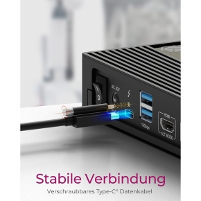 D Dockingtation 4xUSB-A/2xUSB-C/2xHDMI/DisplayPort ICY BOX Black