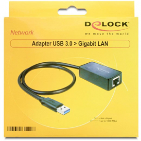 DeLock USB 3.0 > Gigabit LAN (ST-BU) Adapter Schwarz