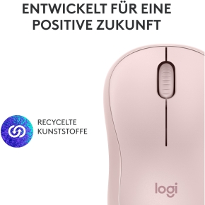 LOGITECH M240 Silent Mouse right and left-handed optical 3 buttons wireless Bluetooth rose