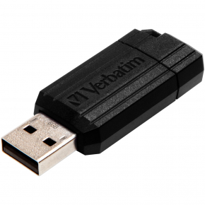 STICK 8GB USB 2.0 Verbatim StorenGo PinStripe Black