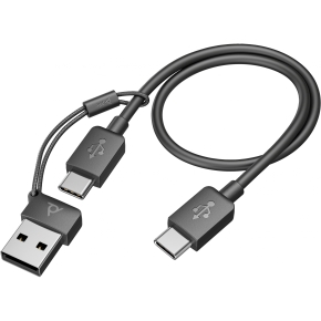 HP Poly Voyager Focus 2 UC Headset +USB-A to USB-C Cable +Charging Stand