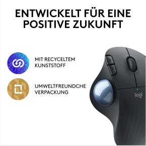 Logitech ERGO M575S Wireless Trackball - Graphite + Blue Ball