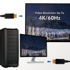 LogiLink DisplayPort 1.2 (ST-ST) 2m Anschlusskabel 4K 60Hz Schwarz