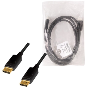 LogiLink DisplayPort 1.2 (ST-ST) 2m Anschlusskabel 4K 60Hz Schwarz