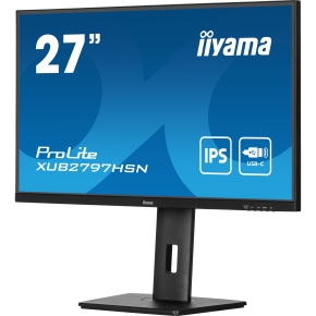 68,5cm/27 (1920x1080) iiyama PROLITE XUB2797HSN-B1 16:9 FHD IPS 1ms 100Hz HDMI DP USB-C RJ45 Speaker Pivot Black