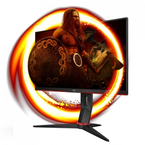 61cm/24 (2560x1440) AOC Q24G2A/BK Gaming IPS 1ms 165Hz IPS QHD DP HDMI LS Black Red