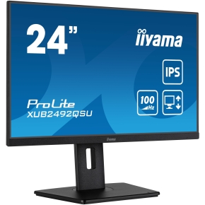 61cm/24 (2560x1440) iiyama ProLite XUB2492QSU-B1 16:9 WQHD IPS 0,5ms 100Hz HDMI DP USB Speaker Pivot Black