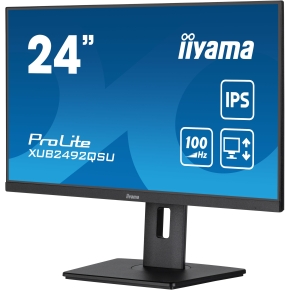 61cm/24 (2560x1440) iiyama ProLite XUB2492QSU-B1 16:9 WQHD IPS 0,5ms 100Hz HDMI DP USB Speaker Pivot Black