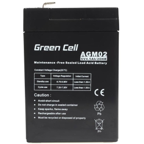 Green Cell Ersatzbatterie AGM02 6V/4,5Ah