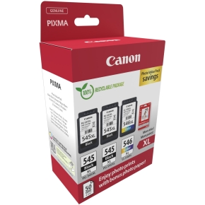 Canon Tinte PG-545XL/CL-546XL 8286B015 3er Multipack (2xBK/Color) inkl. Fotopapier