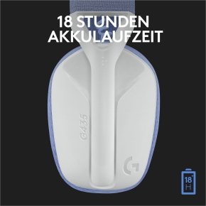 Logitech Lightspeed G435 Headset full size Bluetooth / 2.4 GHz radio frequency wireless white Discord Certified