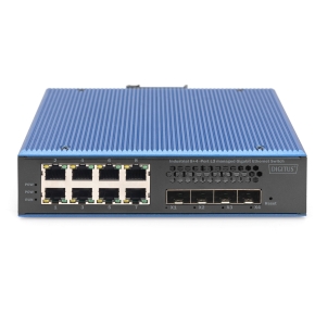 Digitus 8+4P 10G Uplink Industrial Gigabit Ethernet Switch L3 managed