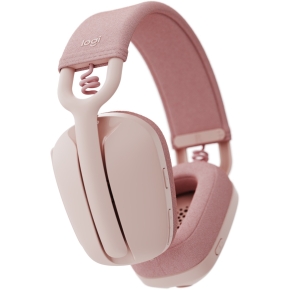 Logitech Zone Vibe 100 Headset full size Bluetooth wireless rose