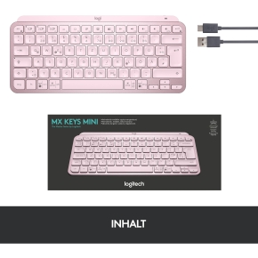Logitech MX Keys Mini Minimalist Wireless Illuminated Keyboard - ROSE - CENTRAL (DE)