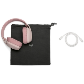 Logitech Zone Vibe 100 Headset full size Bluetooth wireless rose