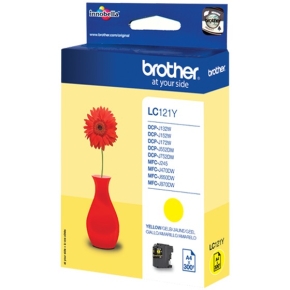 Brother Tinte LC-121Y Gelb bis zu 300 Seiten A4 nach ISO 24711