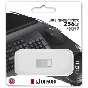 STICK 256GB USB 3.2 Kingston DataTraveler Micro Silver
